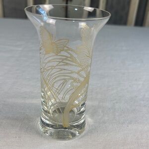 Rosenthal Studio-Linie Germany Elegant Gold Butterfly Glass Vase